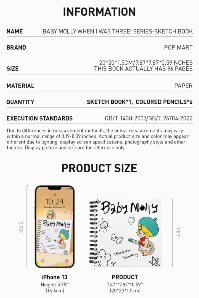 Baby Molly, als ich drei war! – Skizzenbuch der Serie