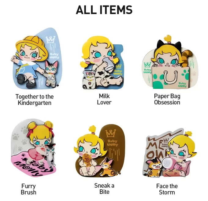 Baby Molly & Baby Tabby Serie – Kühlschrankmagnet-Blindbox