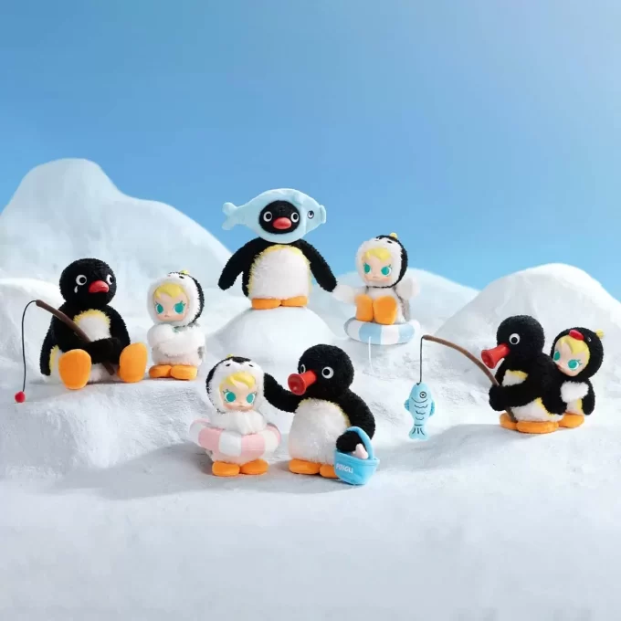 Baby Molly × Pingu Happy Fishing Serie – Vinyl Plüsch Anhänger Blind Box