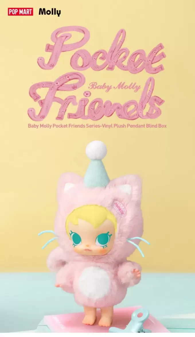 Baby Molly Pocket Friends Serie – Blindbox mit Vinyl-Plüschanhänger