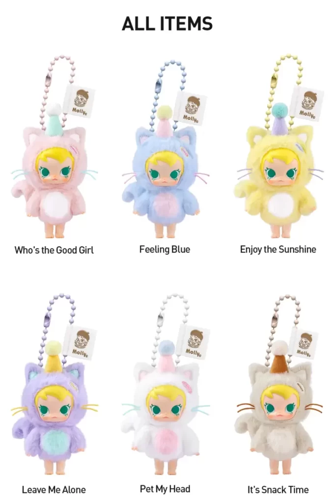 Baby Molly Pocket Friends Serie – Blindbox mit Vinyl-Plüschanhänger