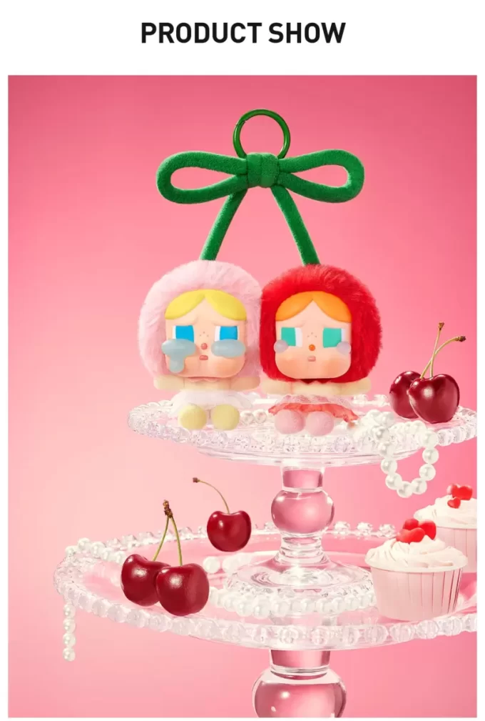 CRYBABY Crying For Love-Serie – Vinyl-Plüsch-Hängekarte (Love You Cherry Much)