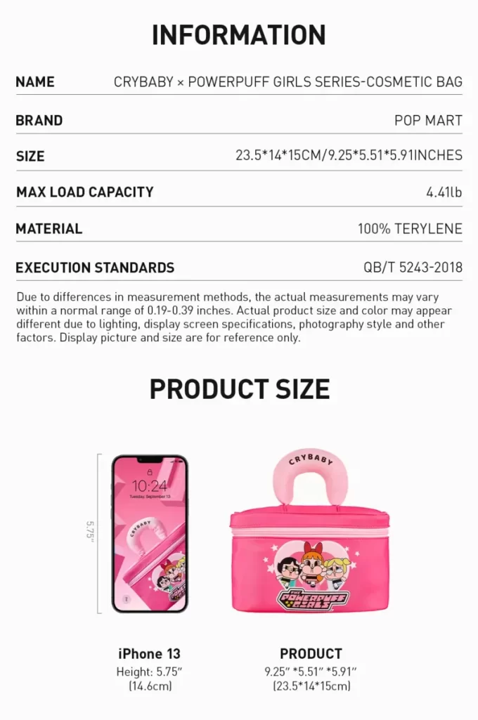CRYBABY × Powerpuff Girls Serie-Kosmetiktasche