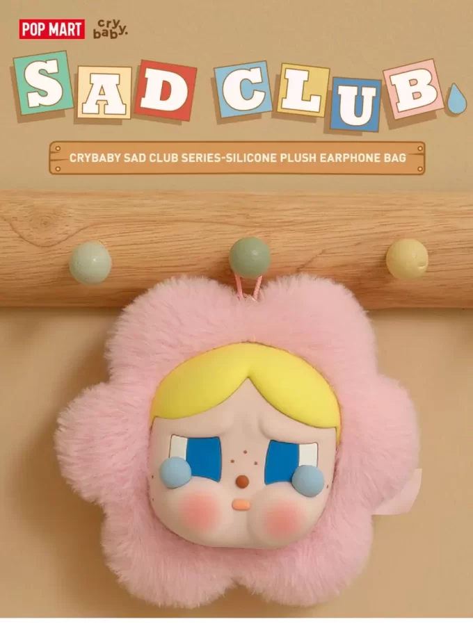 CRYBABY Sad Club Series – Silikon-Plüsch-Kopfhörertasche
