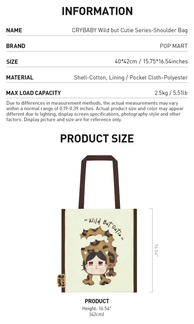 CRYBABY Wild But Cutie Serie – Schultertasche