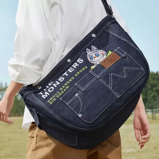 DIE MONSTERS FALL IN WILD SERIES – Denim Messenger Bag