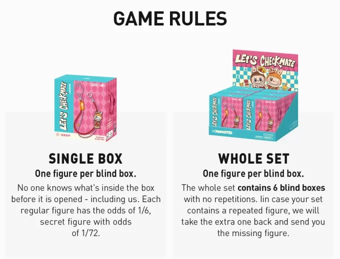 DIE MONSTERS Let’s Checkmate Serie-Anhänger Blind Box