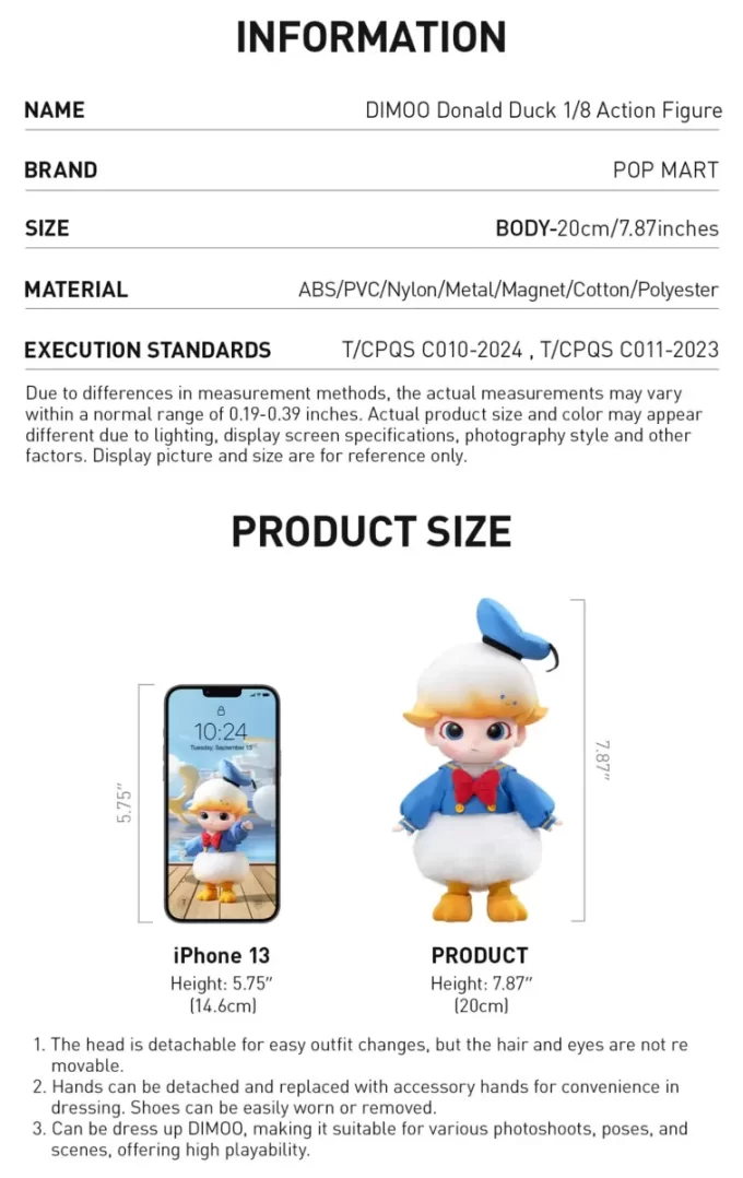 DIMOO Donald Duck 1/8 Actionfigur