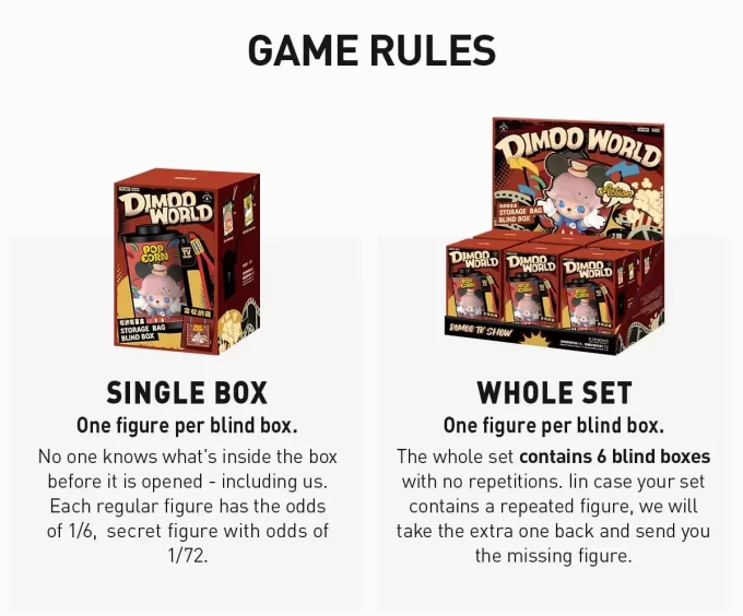 DIMOO WORLD × DISNEY Serie-Aufbewahrungstasche Blind Box