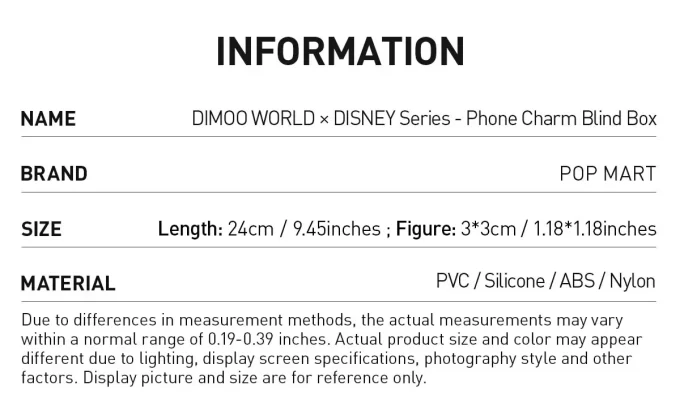 DIMOO WORLD × DISNEY Serie – Handy-Lanyard-Blindbox