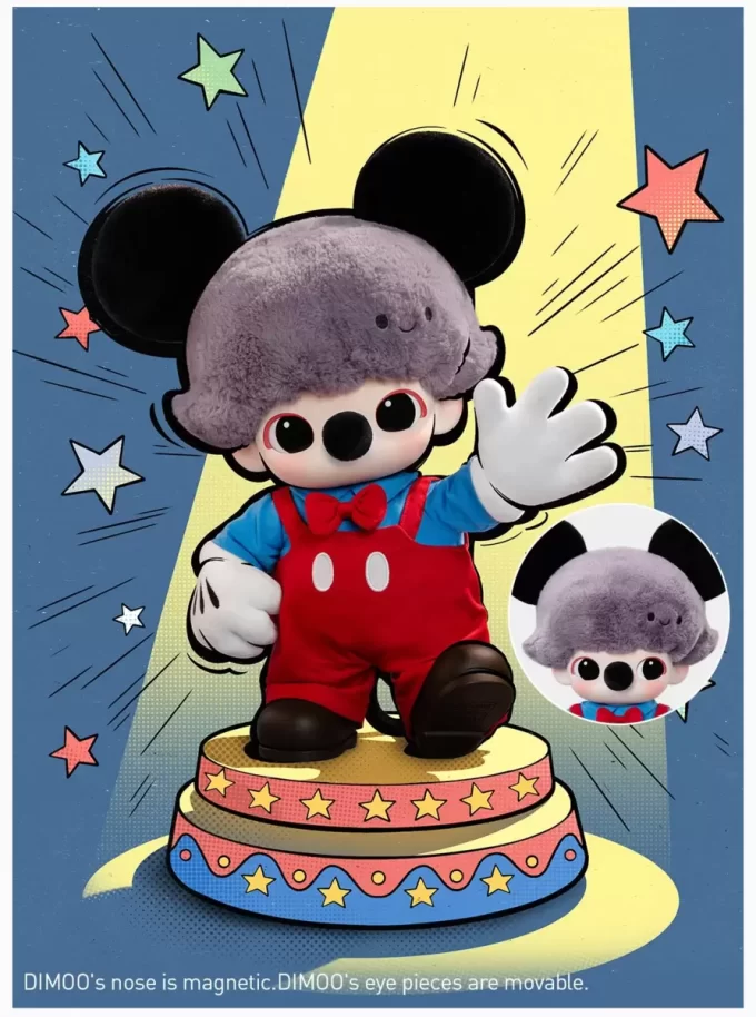 DIMOO WORLD × DISNEY Serie – Mickey Vinyl-Plüschtasche