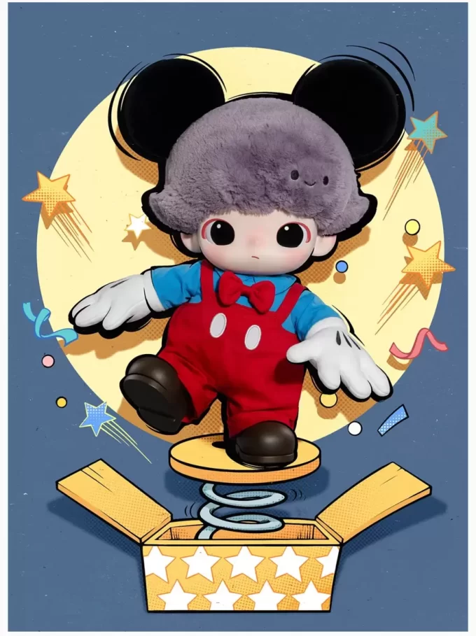 DIMOO WORLD × DISNEY Serie – Mickey Vinyl-Plüschtasche