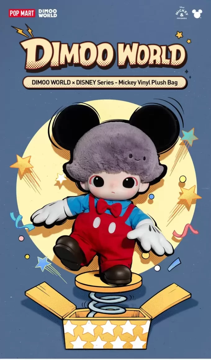 DIMOO WORLD × DISNEY Serie – Mickey Vinyl-Plüschtasche