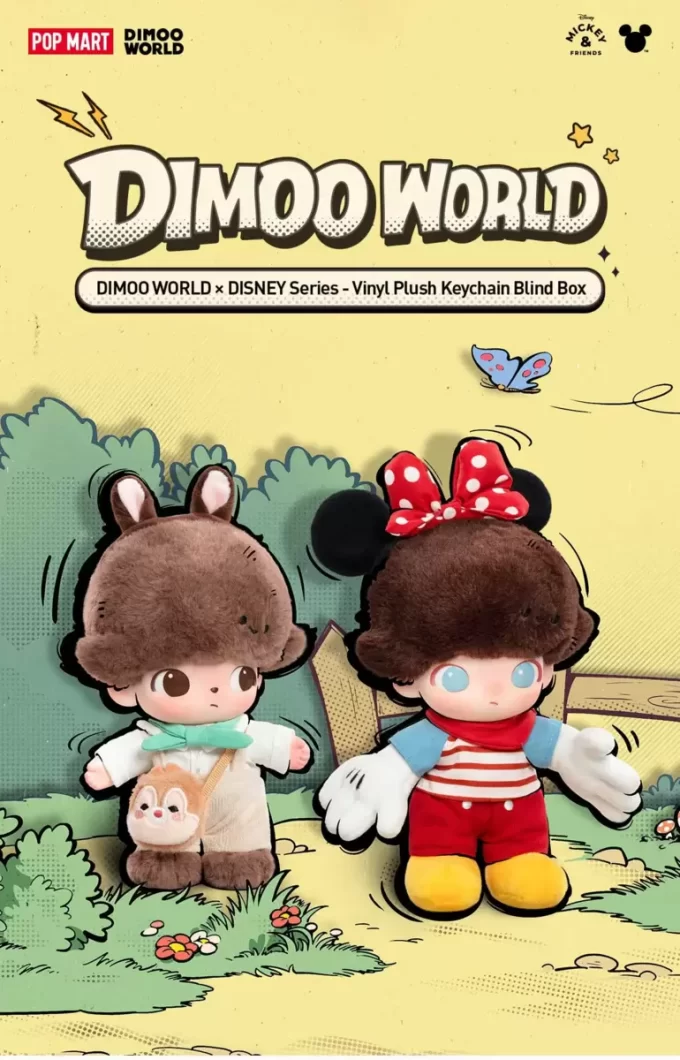DIMOO WORLD × DISNEY Serie – Vinyl-Plüsch-Schlüsselanhänger-Blindbox