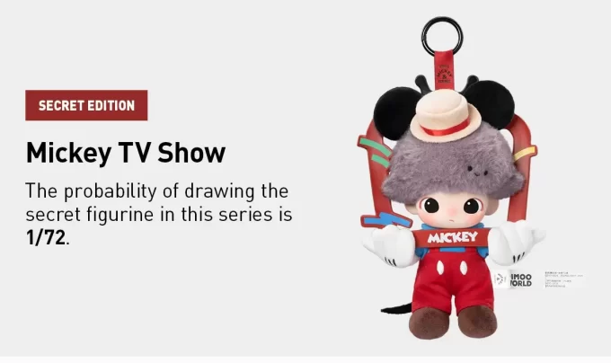 DIMOO WORLD × DISNEY Serie – Vinyl-Plüsch-Schlüsselanhänger-Blindbox