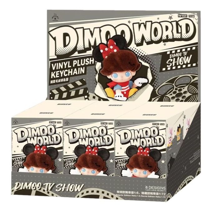 Disney Dimoo World Vinyl-Plüschanhänger, versiegelte Schachtel (6 Blindboxen)