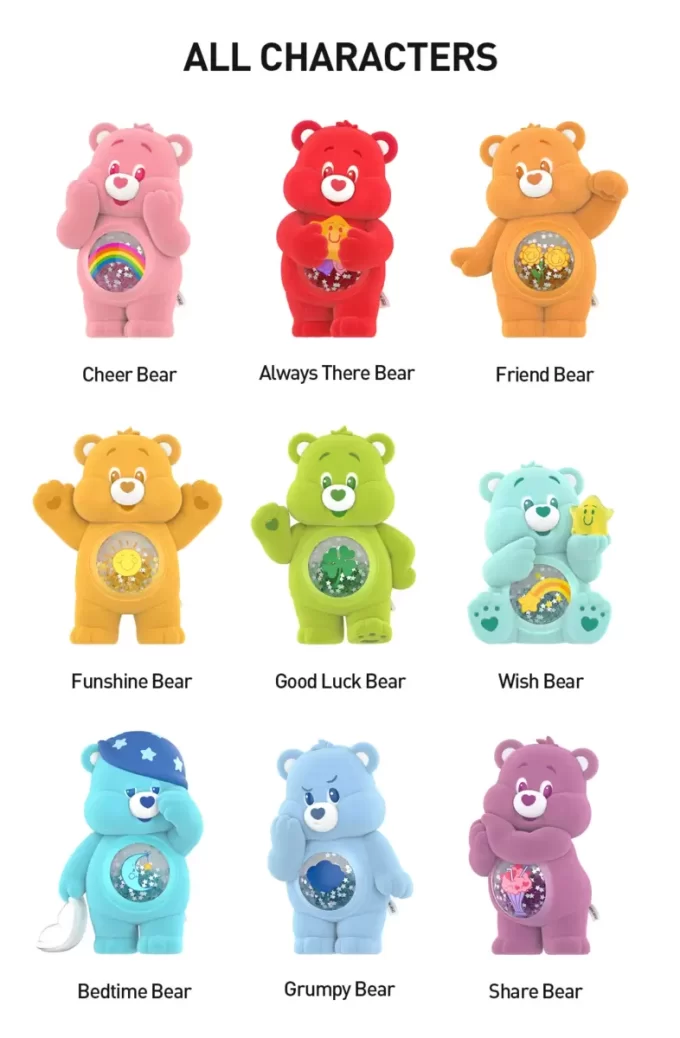 Figuren der Glücksbärchis-Serie „Coloury Hugs“