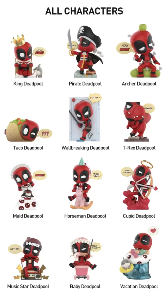 Figuren der Marvel Deadpool-Serie