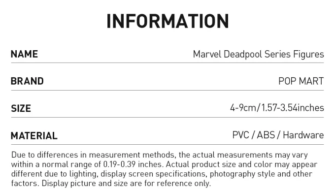 Figuren der Marvel Deadpool-Serie