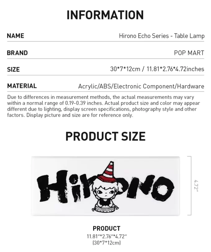 Hirono Echo Serie – Tischleuchte