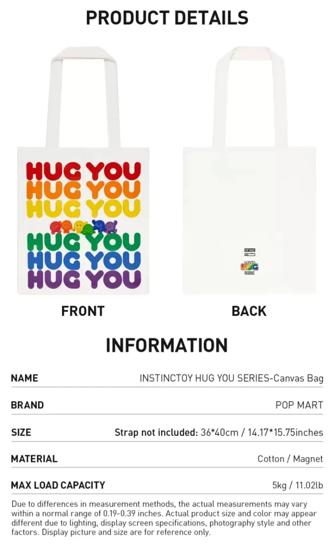 INSTINCTOY HUG YOU SERIES – Canvas-Tasche