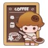 Kühlschrankmagnet der Pop Bean Coffee Factory „Dimoo Freshly Hand Ground“