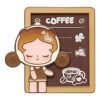Kühlschrankmagnet der Pop Bean Coffee Factory „Skullpanda Coffee Moment“