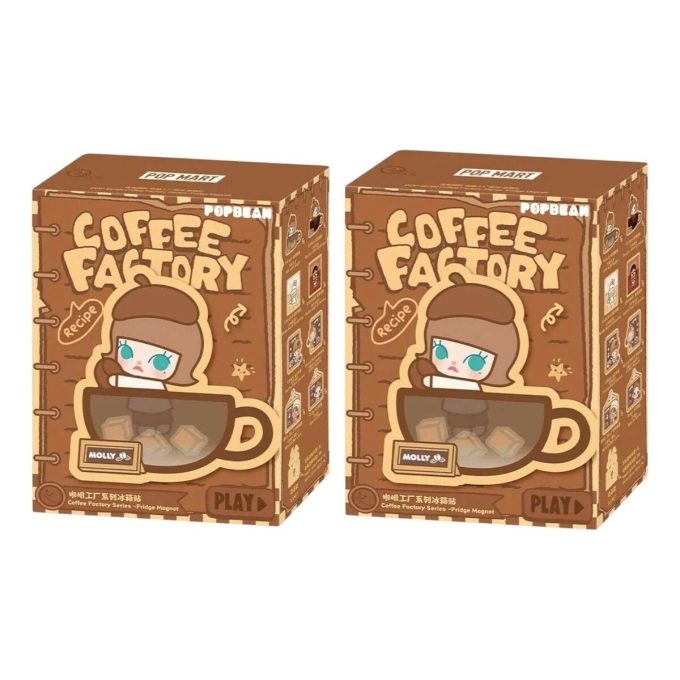 Kühlschrankmagnet „Pop Bean Coffee Factory“ in versiegelter Hülle (2 Blindboxen)