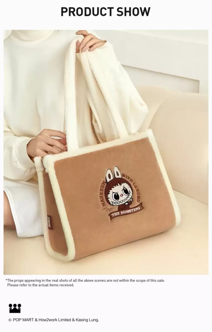 Klassische Taschenserie – LABUBU Plüsch-Tragetasche (Braun)