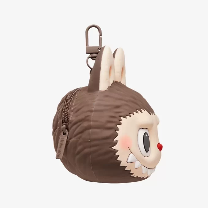 LABUBU Originals – Braune Silikon-Kopfhörertasche