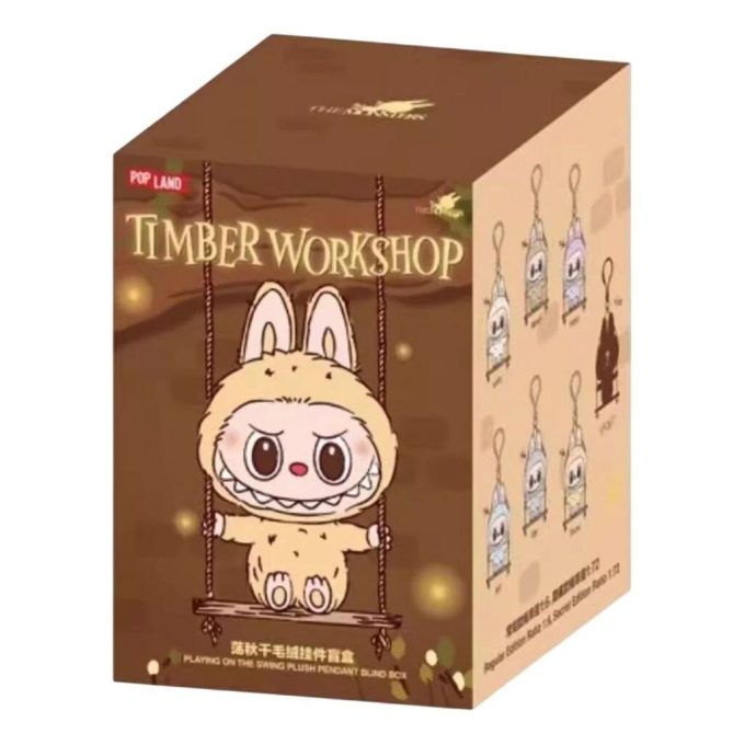 Labubu The Monsters Timber Workshop Playing on the Swing Anhänger Pop Land Exklusive versiegelte Hülle (1 Blindbox)