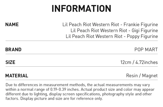 Lil Peach Riot Western Riot Figuren