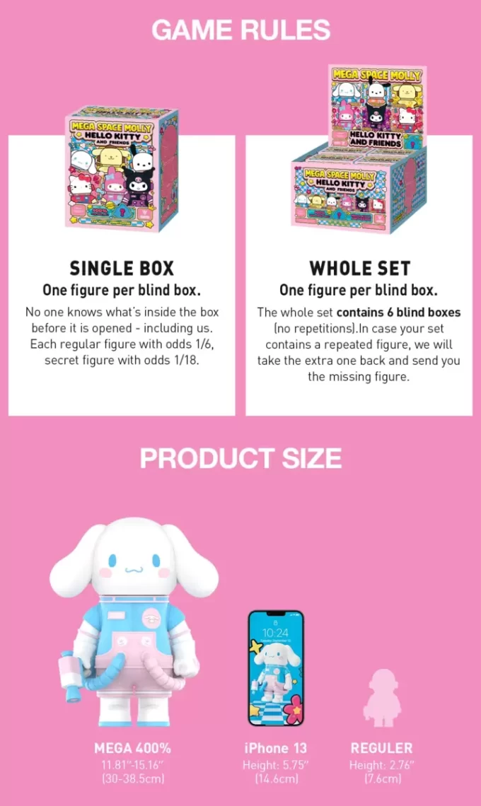 MEGA SPACE MOLLY 400 % Hello Kitty und Freunde Serie