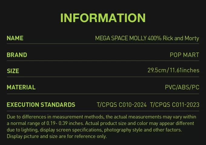 MEGA SPACE MOLLY 400 % Rick und Morty