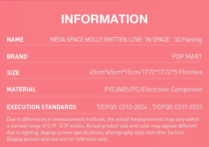 MEGA SPACE MOLLY SMITTEN LOVE 《IN SPACE》3D-Gemälde