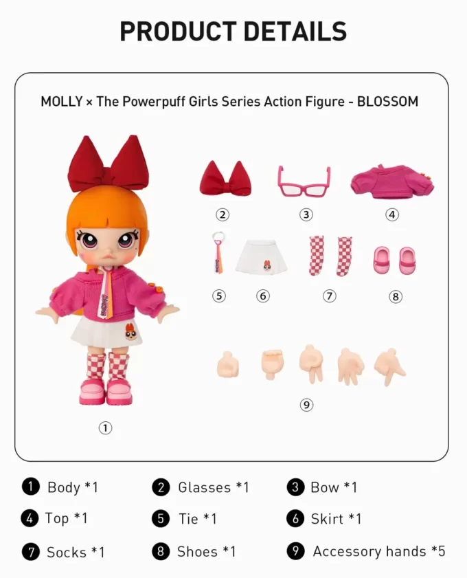 MOLLY × Actionfigur aus der Powerpuff Girls-Serie