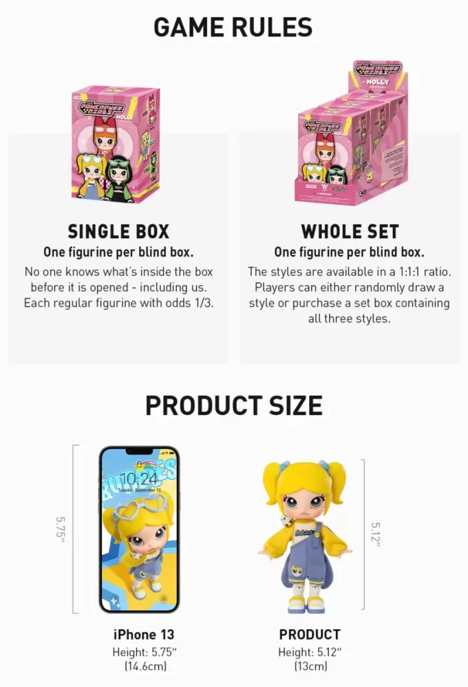 MOLLY × Actionfigur aus der Powerpuff Girls-Serie