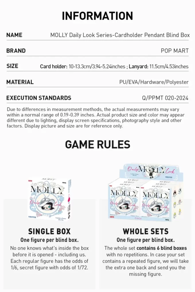 MOLLY Daily Look Serie – Kartenhalter-Anhänger-Blindbox