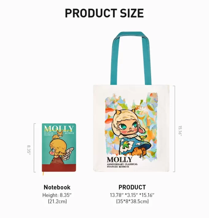 MOLLY Jubiläumsstatuen, klassische Retro-2er-Serie, Canvas-Tasche