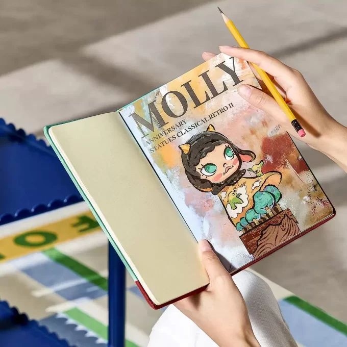 MOLLY Jubiläumsstatuen Klassisches Retro 2er-Serie-Notizbuch