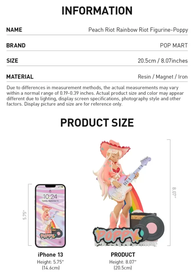 Peach Riot Rainbow Riot Figur – Poppy