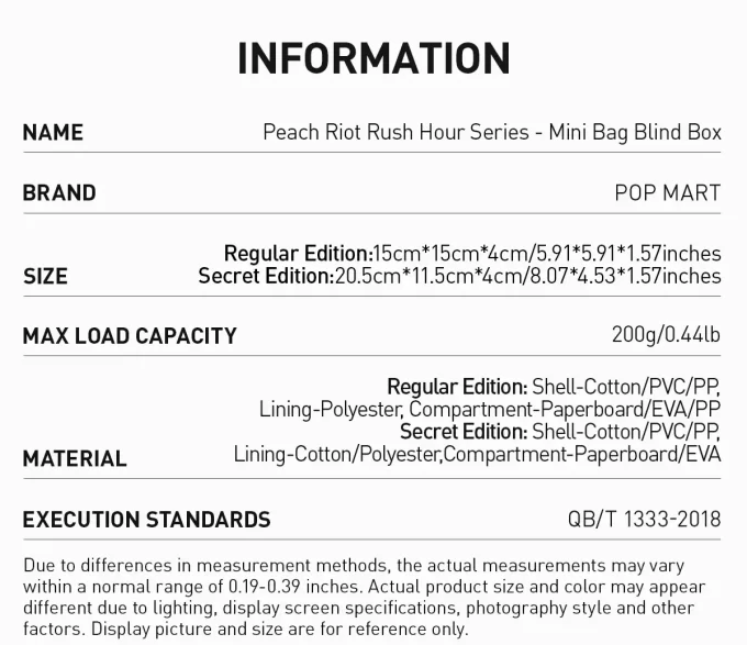 Peach Riot Rush Hour Serie – Mini-Taschen-Blindbox