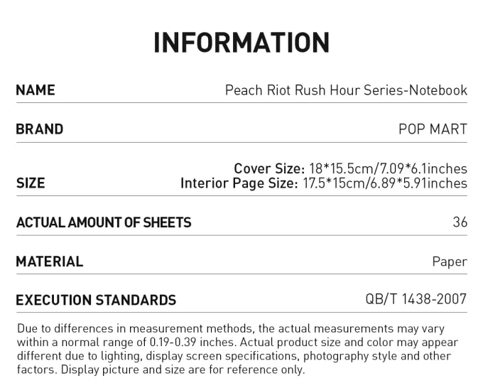 Peach Riot Rush Hour Series-Notizbuch