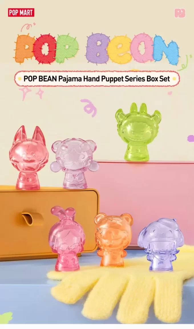 POP BEAN Pyjama-Handpuppen-Serien-Boxset
