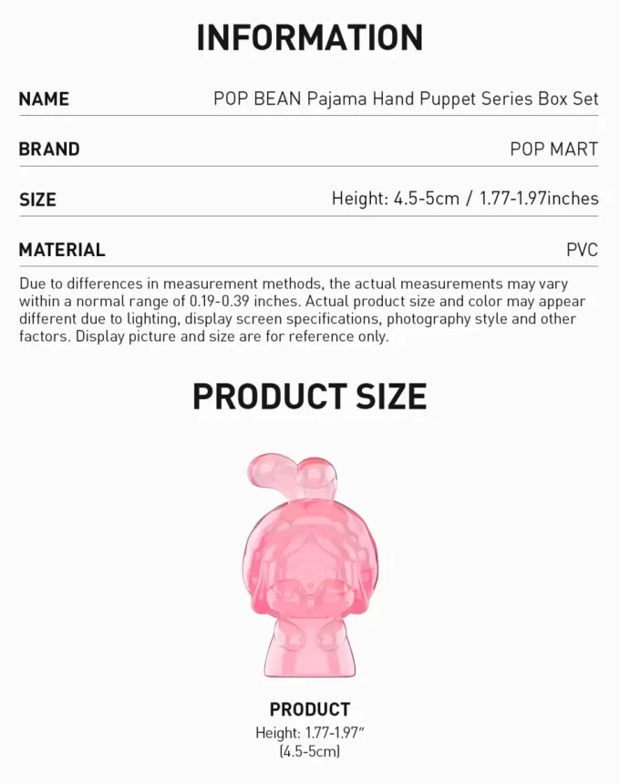 POP BEAN Pyjama-Handpuppen-Serien-Boxset