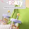 POP BEAN Pyjama Party Doppellagiger Schüttelbecher mit Strohhalm