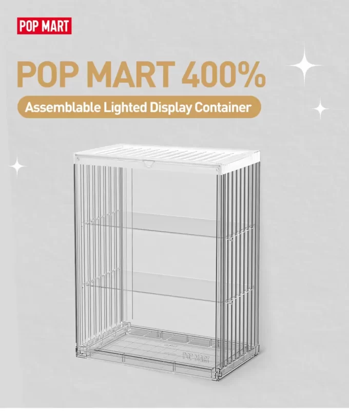 POP MART 400 % zusammenbaubarer beleuchteter Displaybehälter