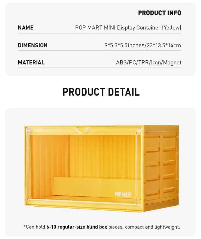 POP MART MINI-Ausstellungsbehälter