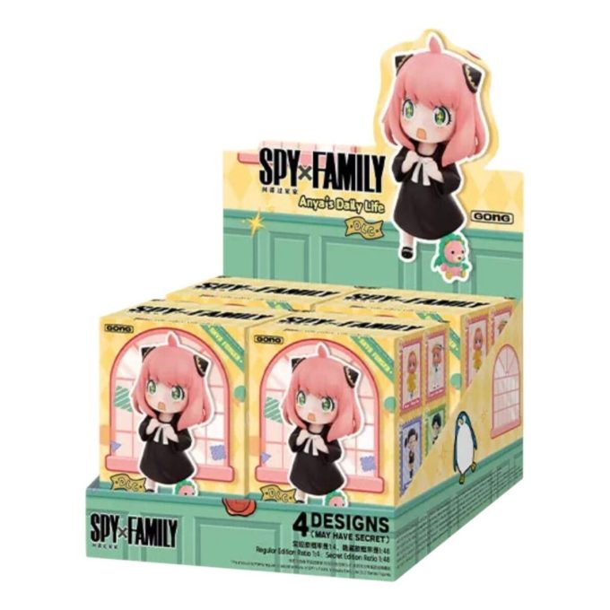 Pop Mart SPY X FAMILY Anya’s Everyday DLC-Figuren, versiegelte Kiste (4 Blindboxen)