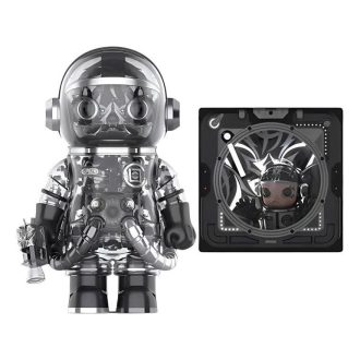 Pop Mart x CLOT Mega Space Molly Black Alienegra Set 400 % + 3D-Stereoskopisches Malset
